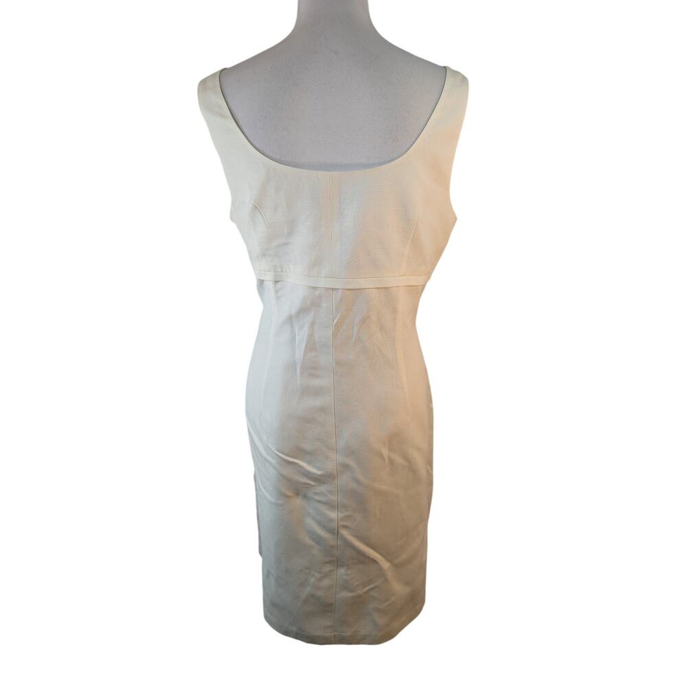 NWOT! JESSICA HOWARD! LINEN BLEND! WHITE BEADED, EMBROIDERED BUST LINE DRESS! 14 - Picture 6 of 11